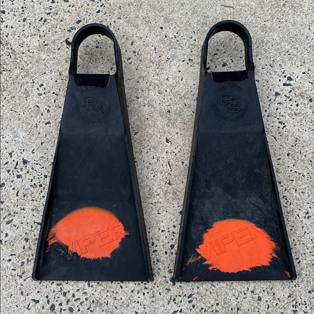 Viper Black and Orange Swim Fins